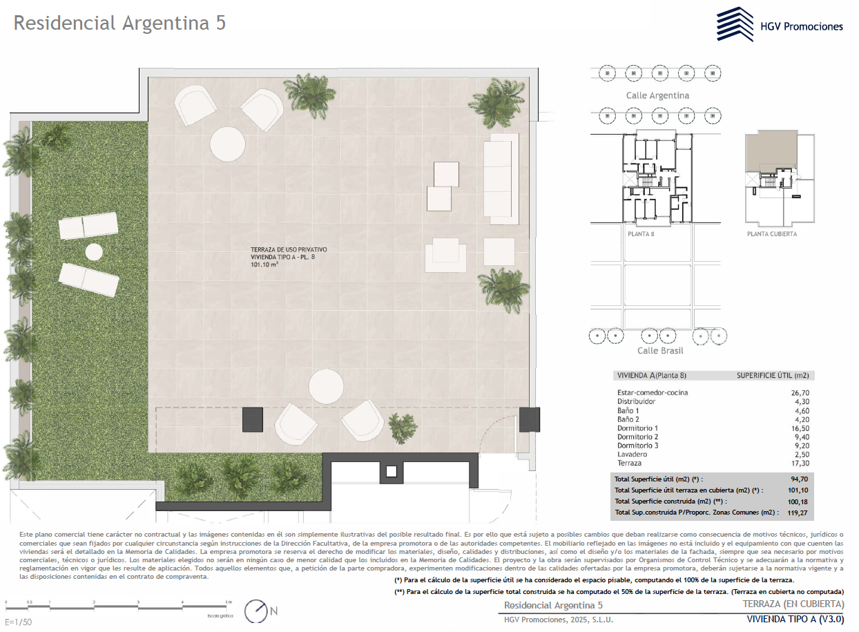Terraza vivienda VA (Pl. 8) 3.0